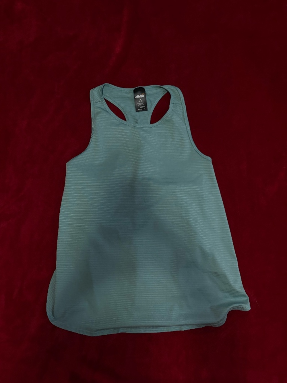 Avia Turquoise Ribbed Athletic Tank Top - Size Small